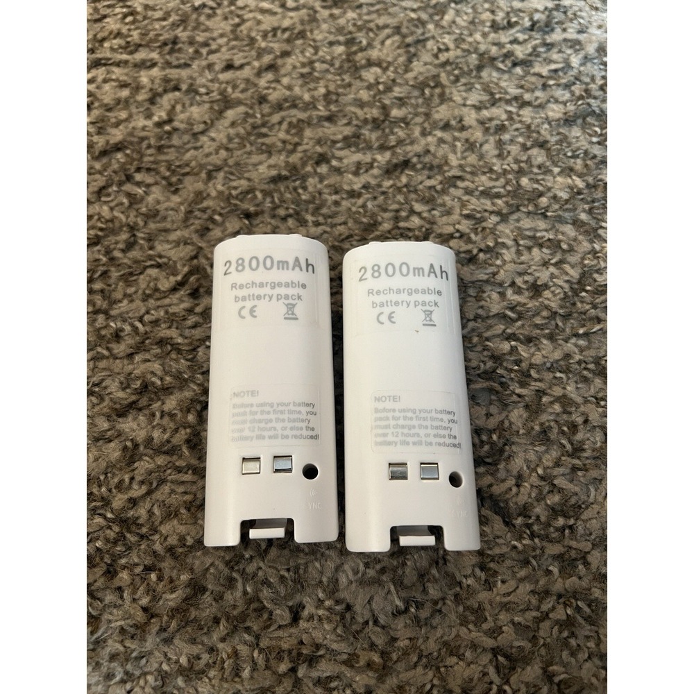 2-Pack Rechargeable Battery Packs for Wii and Wii U Remote‎ Controller 2800mAh